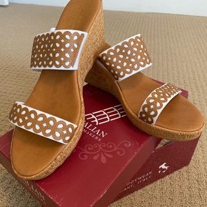 Italian wedge summer sandals